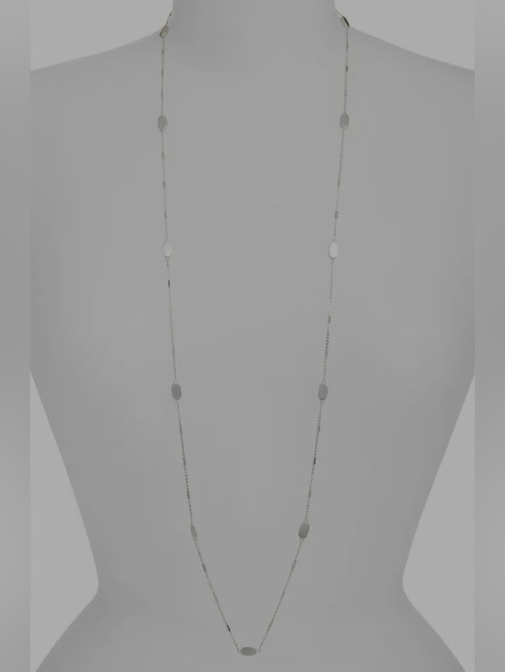 Kendra Scott Bright Silver Franklin Long Strand Necklace